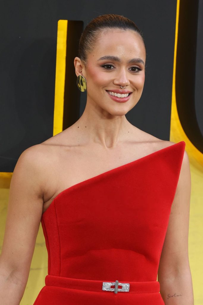Nathalie Emmanuel Thrills in Sculptural Red Elegance at “Thunderbolts” UK Special Screening
