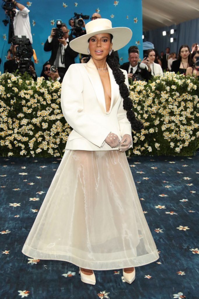 Kerry Washington Exudes Modern Elegance in Sheer Skirt and Tailored Blazer at the 2025 Met Gala